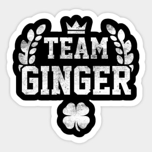 Team Ginger Irish Funny St Patricks Day Sticker